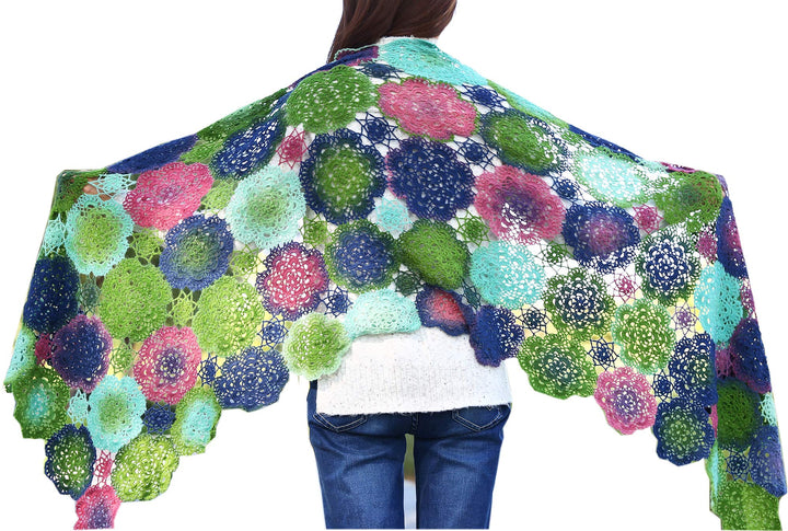 Wool Yarn for Knitting 550yd 0.22Ib Cachemire Multicolor Rainbow Yarn (Yellow-Brown)