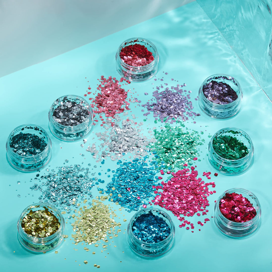 Biodegradable Eco Chunky Glitter - 100% Cosmetic Bio Glitter for Face, Body, Nails, Hair and Lips - 3g - Silver