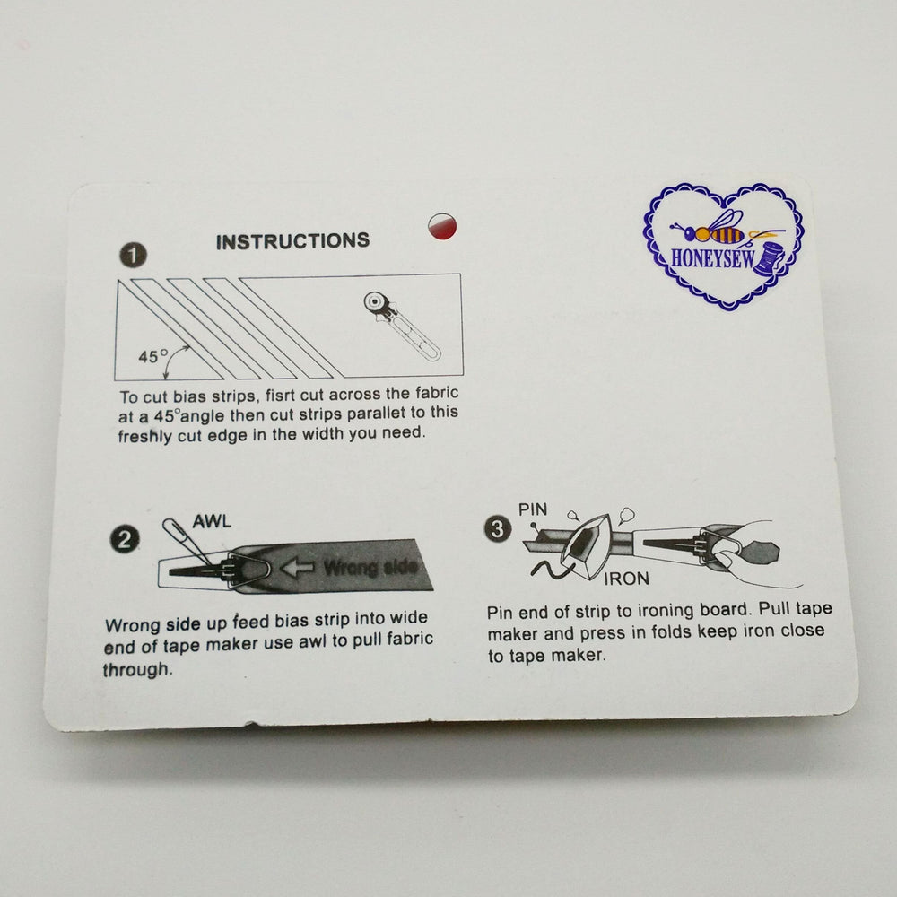 HONEYSEW Bias Tape Maker Set 6MM 12MM 18MM 25MM Sewing 