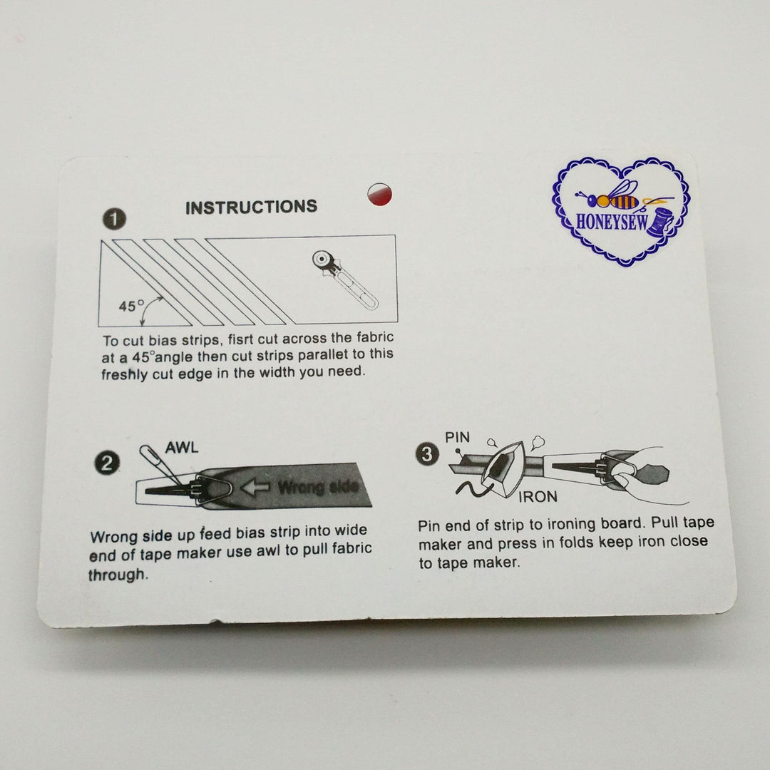 HONEYSEW Bias Tape Maker Set 6MM 12MM 18MM 25MM Sewing 