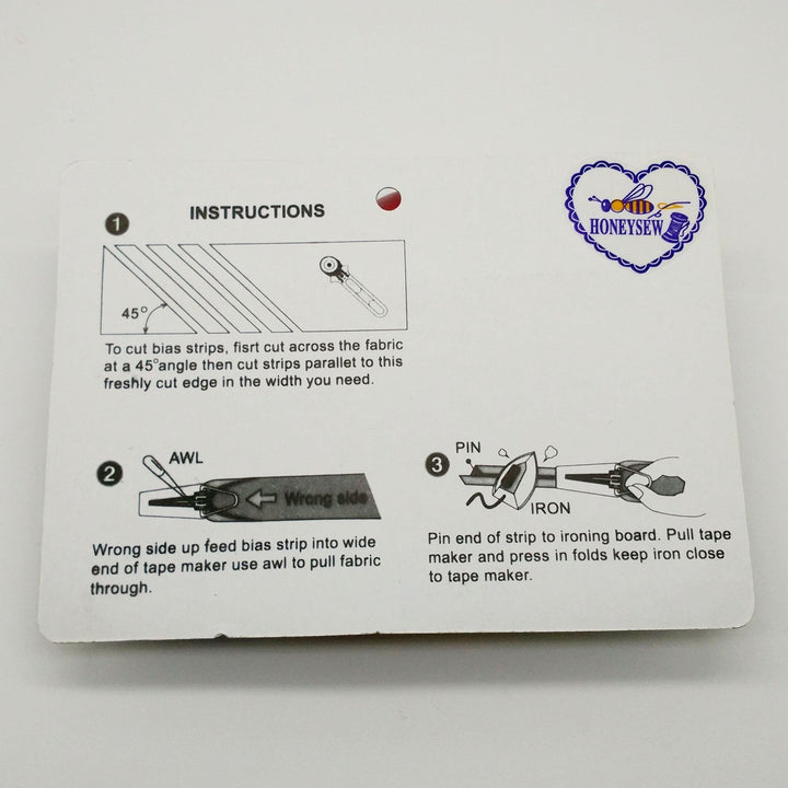 HONEYSEW Bias Tape Maker Set 6MM 12MM 18MM 25MM Sewing 