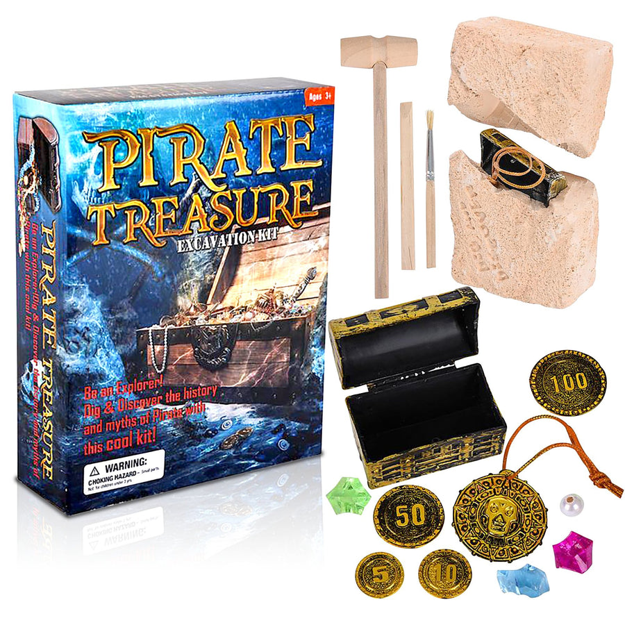 ArtCreativity Pirate Treasure Dig Kit for Kids - Gem Ex