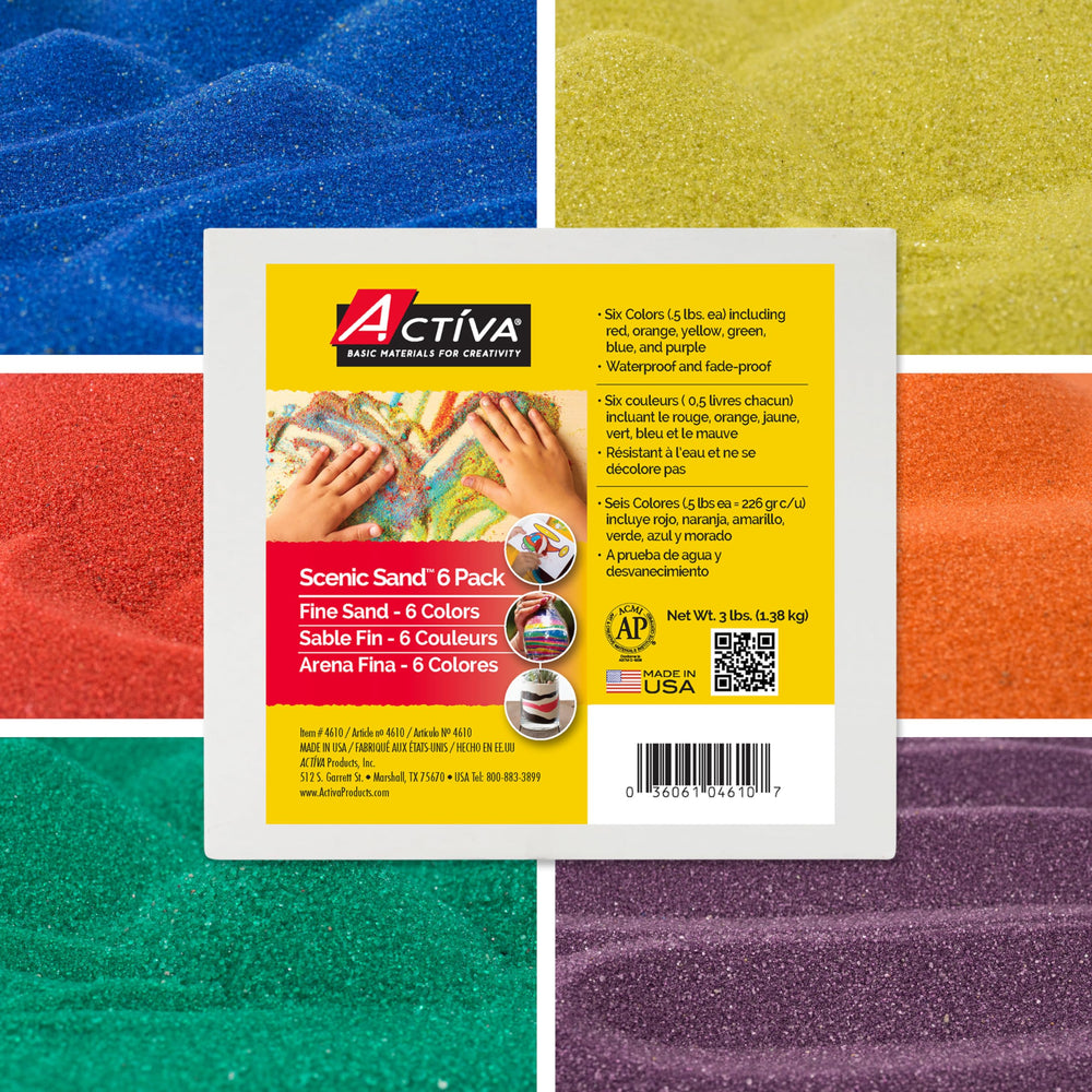 Scenic Sand-1/2-Pound, 6/Pkg, Vivid
