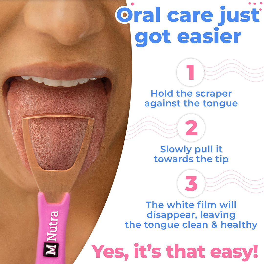 Tongue Scraper - Dental Hygiene Tool, Stainless Steel -