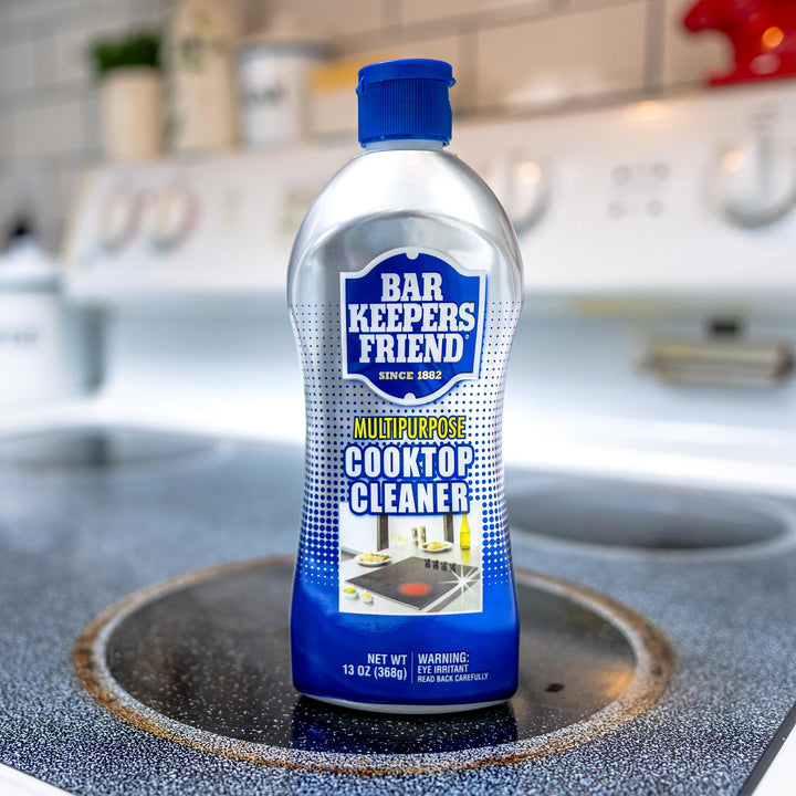 Cooktop Cleaner (2 x13 oz) Multipurpose Liquid Stovetop Cleanser - Safe for Use on Glass or Ceramic Cooking Surfaces, Copper, Brass, Chrome, and Stainless Steel &amp; Porcelain Sinks