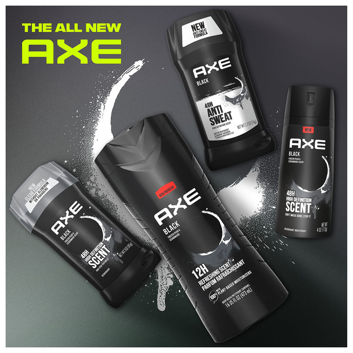 AXE Antiperspirant Stick For Men 48 Hour Sweat And Odor Protection For Long Lasting Freshness, Black Frozen Pear And Cedarwood Men's Deodorant 2.7oz