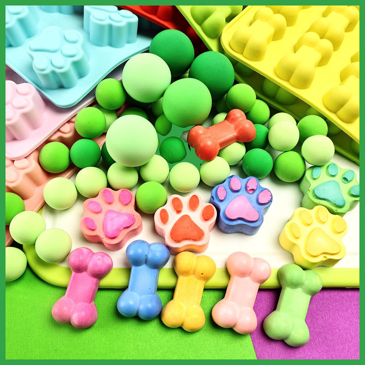 Puppy Dog Paw and Bone Silicone Molds Silicone Trays for Chocolate, Candy, Jelly, Ice Cube, Dog Treats
