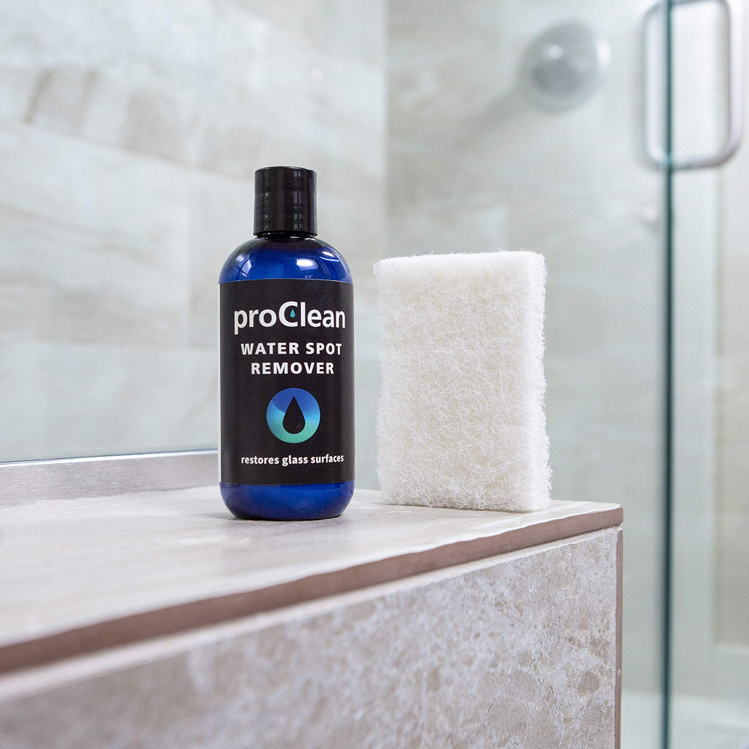 ProClean Hard Water Spot Remover Kit for Water Spots on Glass, Metal &amp; More - Includes Applicator Pad - Water Stain Remover for Glass, Shower Door Cleaner &amp; Car Window