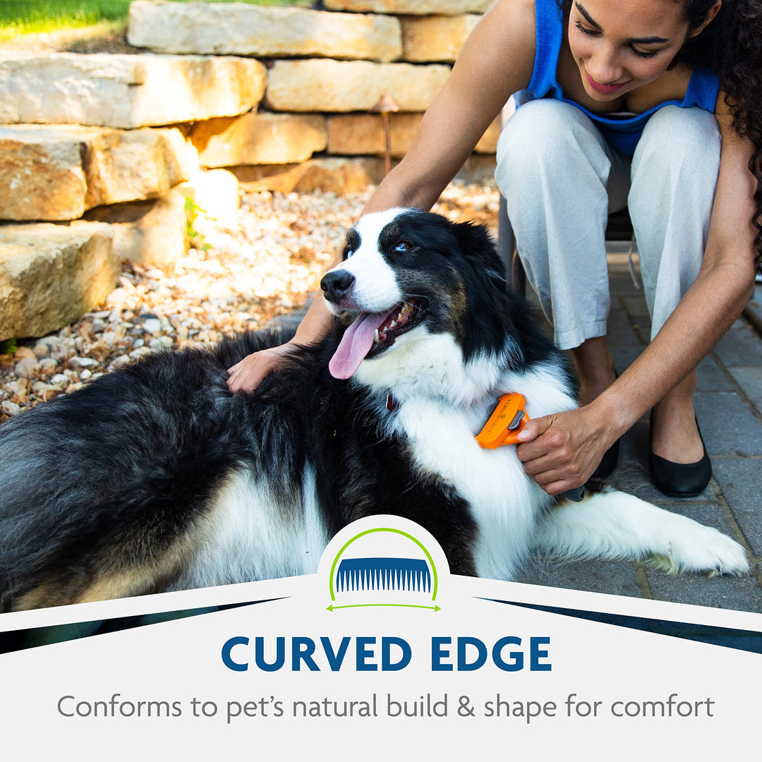 Medium Dog Undercoat deShedding Tool, Short Hair, Reduces Loose Hair from Shedding