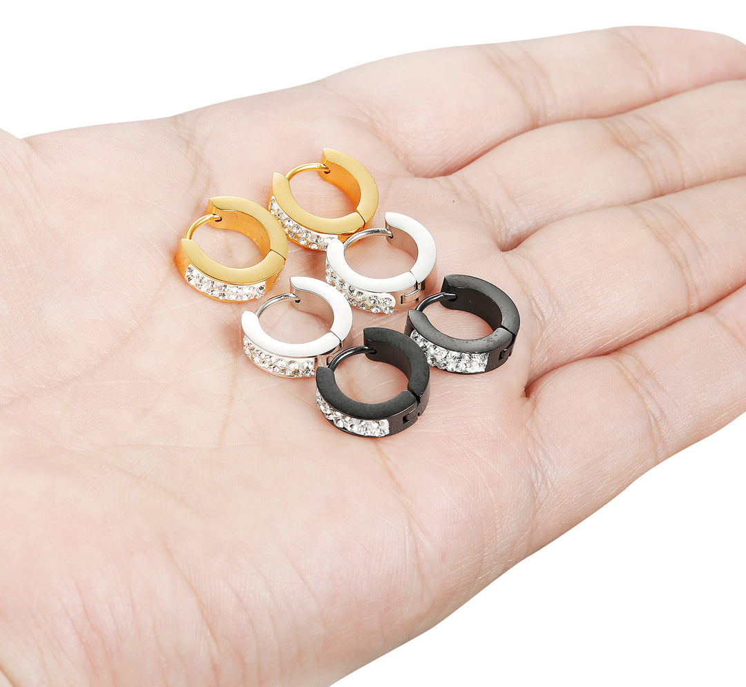 Jstyle Stainless Steel Womens Mens Hoop Earrings Huggie