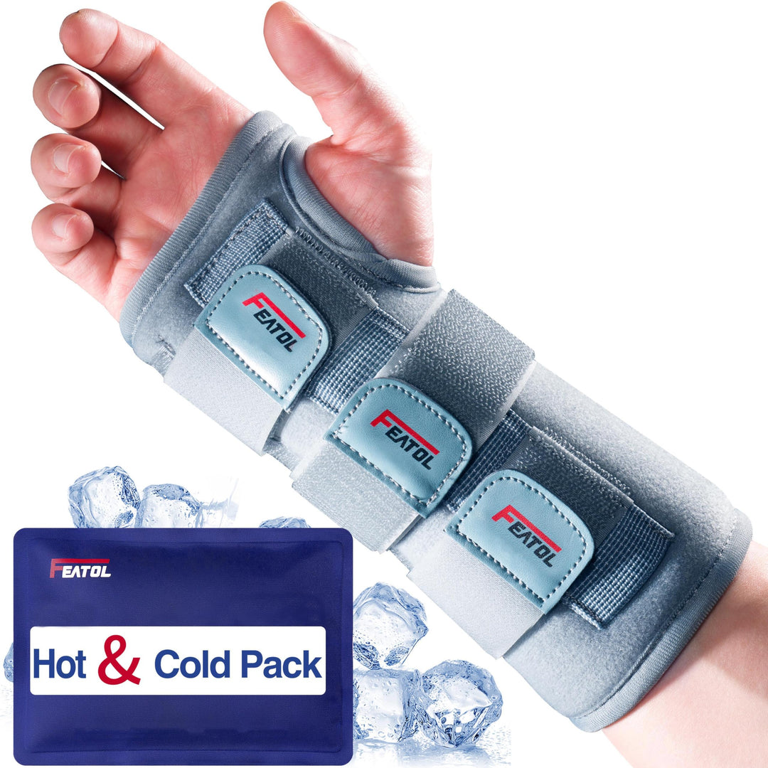FEATOL Carpal Tunnel Wrist Brace | Adjustable Hand Nigh