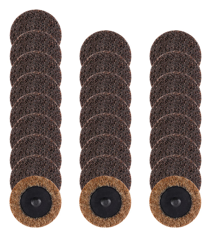 Abrasives 2 Nylon Surface Conditioning Quick Change Sanding Discs with R-Type Backing Coarse 80 Grit - 25 Pack