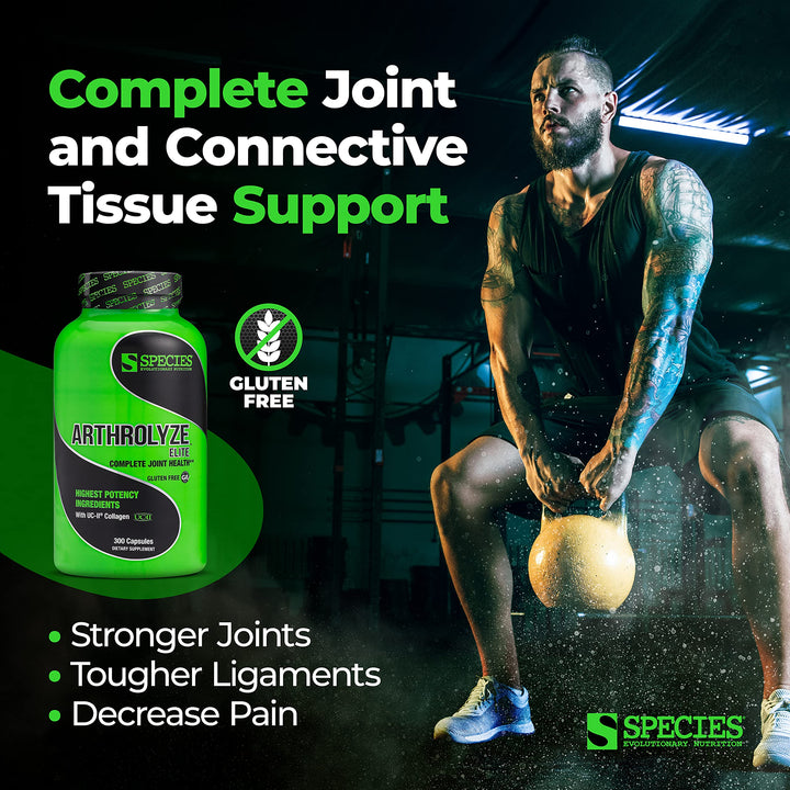 Arthrolyze Joint Repair Supplement, Fortified with UC-II Collagen, MSM, Glucosamine, Chondroitin, High Potency Connective Tissue &amp; Joint Support (300 Capsules)