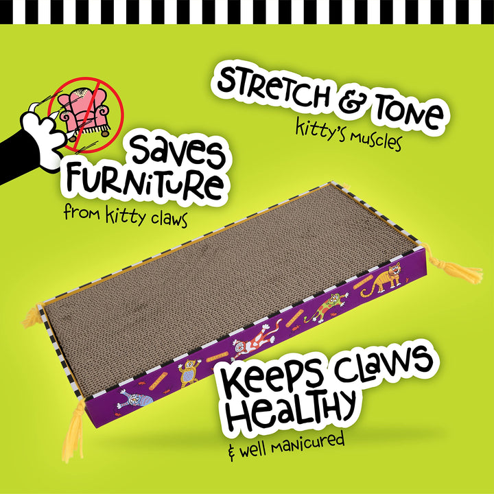 FAT CAT Big Mama&#39;s Scratch Cat Toy Box Includes 100% Organic Catnip Grown In The USA