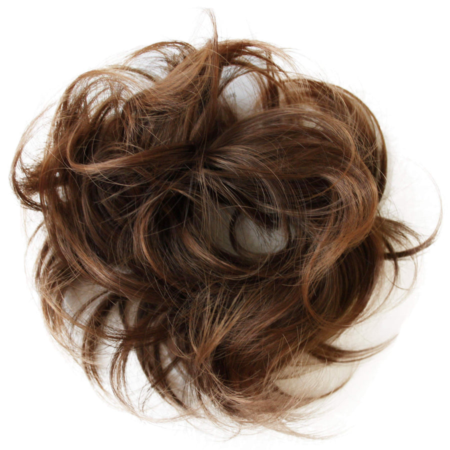 Prettyshop Hairpiece-Ponytail Brown mix # 4T30 G15C: PRETTYSHOP Scrunchy Scrunchie Bun Up Do Hair Piece Hair Ribbon Ponytail Extensions Wavy Messy Brown mix # 4T30 G15C