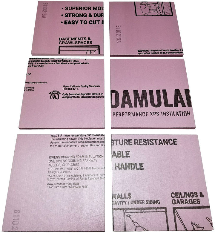 Pink Insulation Foam 1/2 Thick (6 sq ft)