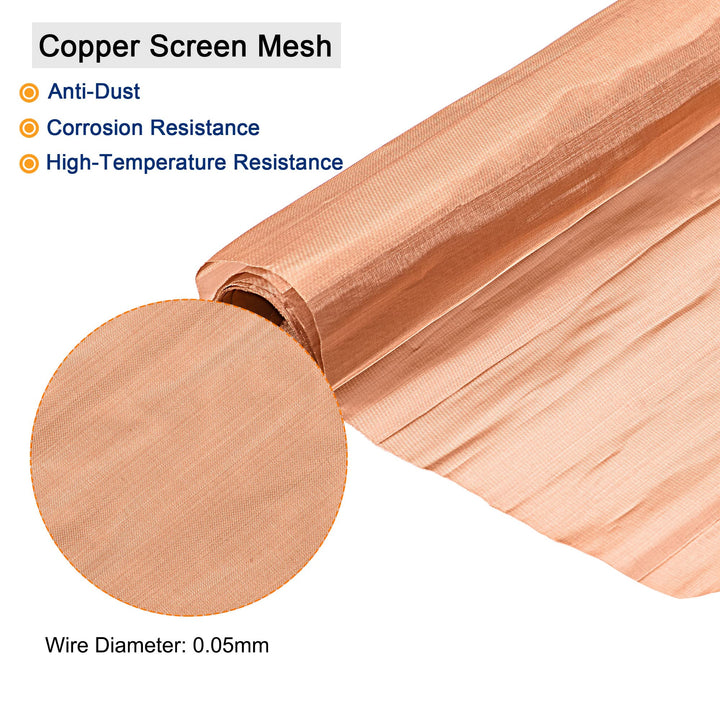 MECCANIXITY Copper Screen Mesh Screen Mesh 40x12inch 20