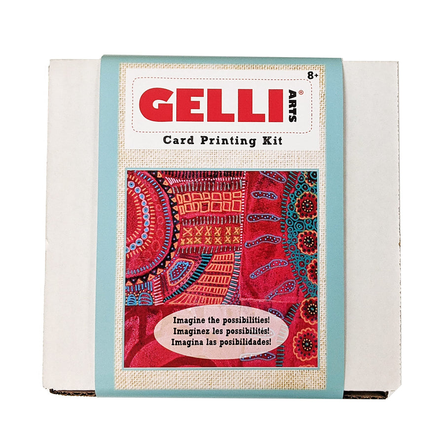 Card Making Kit - Card Printing Kit with 5 X 5 Gel Printing Plate, DIY Cards Kit and Printmaking Supplies, Gel Printing Kit for Card Making, Handmade Card Kit for Kids or Adults