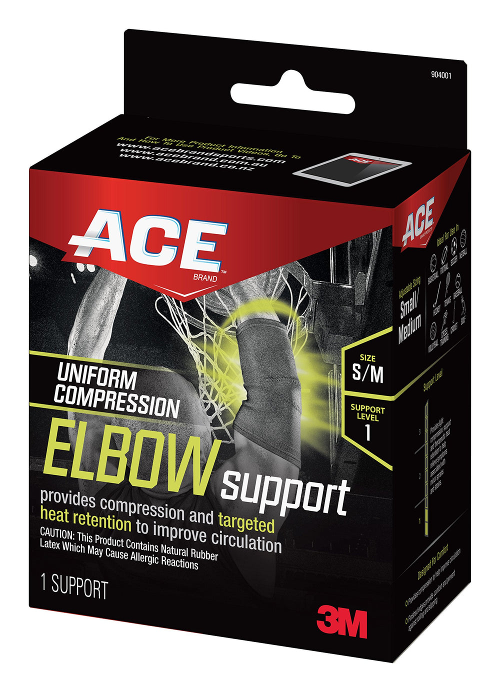 Small/Medium : ACE Compression Elbow Support, Small/Med