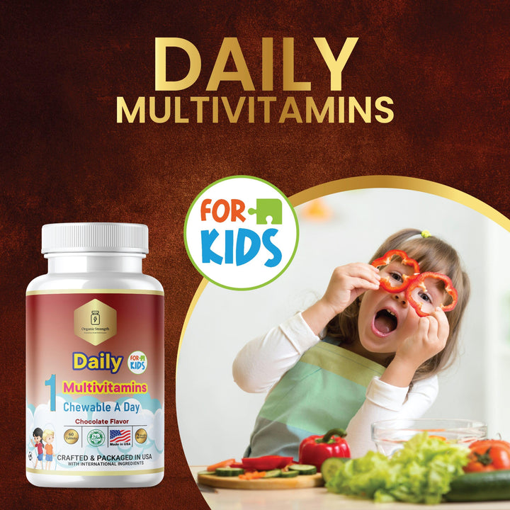Organic Strength Kids 1 Chewable A Day Halal Multivitam