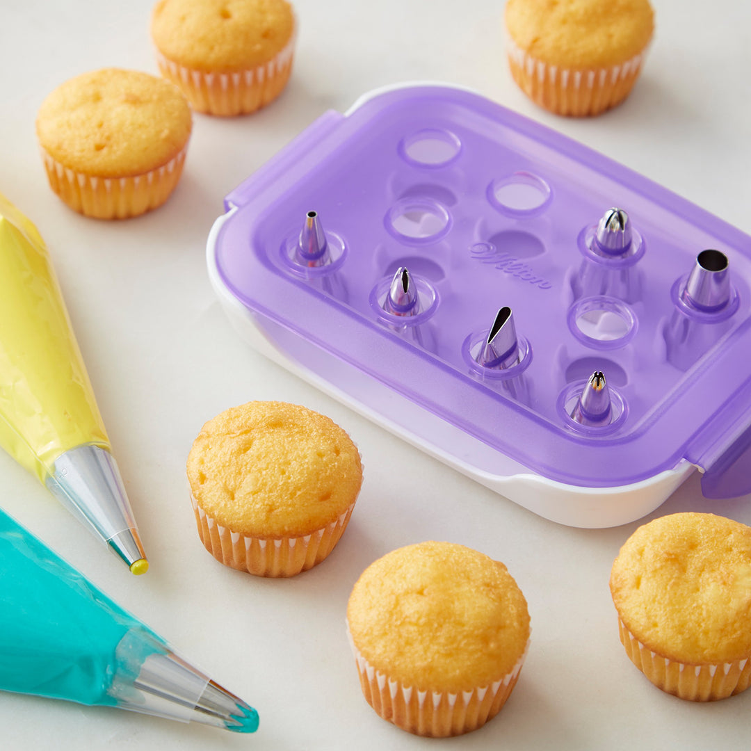 Piping Tip Set for Cake &amp; Cupcake Decorating, 9-Piece with Carrying Case