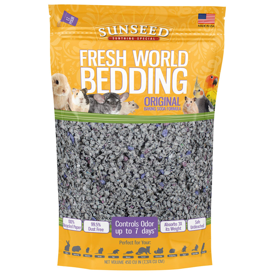 18220 Fresh World Bedding for Small Animals, Original Gray - 450 Cubic Inch