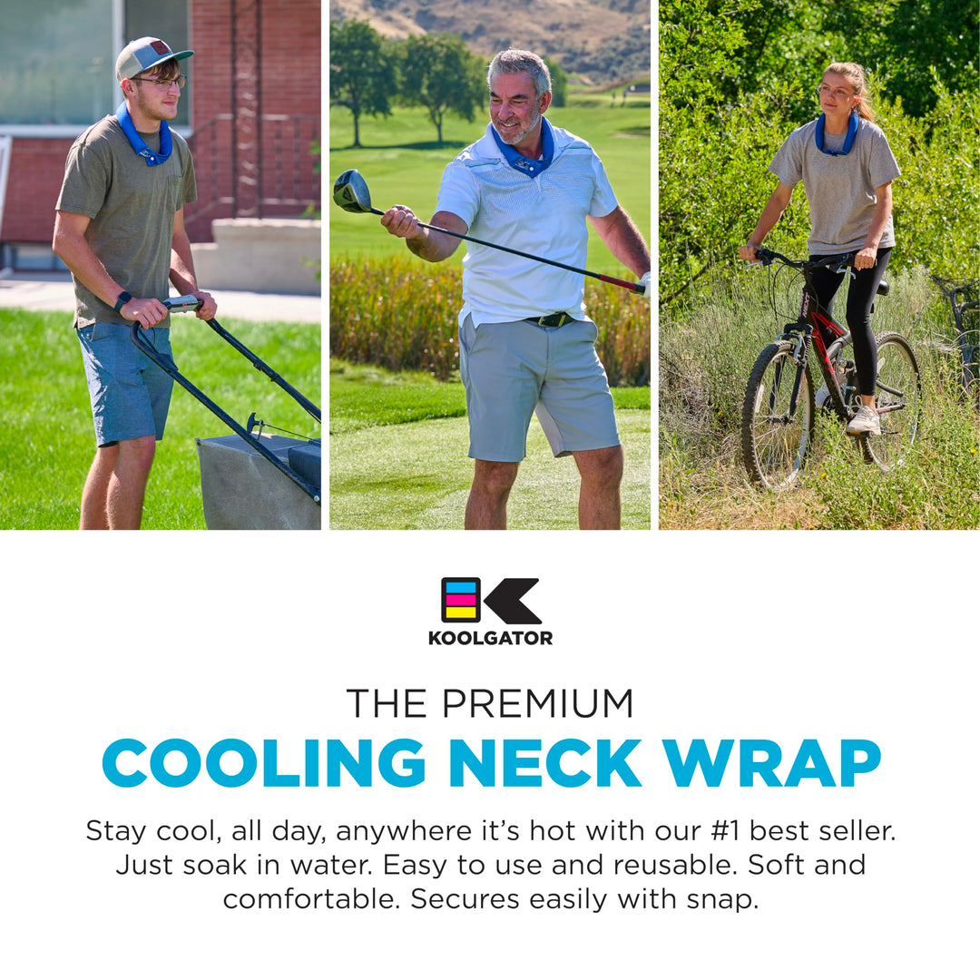 KOOLGATOR Evaporative Cooling Neck Wrap - Keep Cool in 