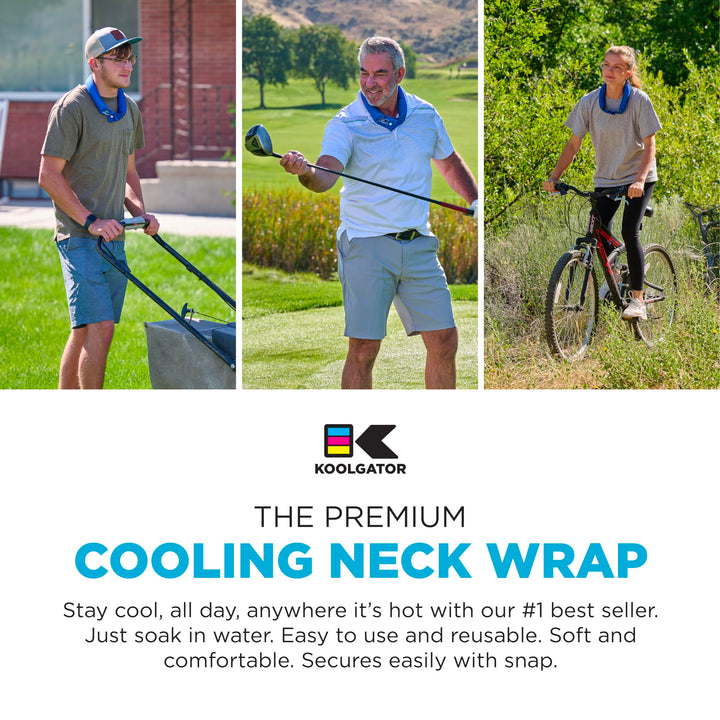 KOOLGATOR Evaporative Cooling Neck Wrap - Keep Cool in 