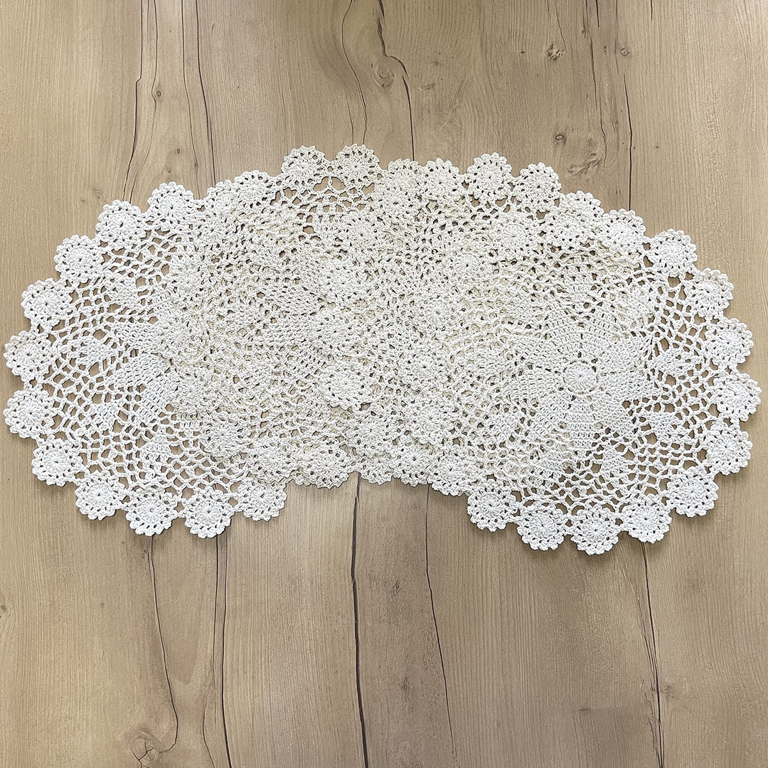 Phantomon 12 Inch Round Doilies Crochet Handmade Lace P