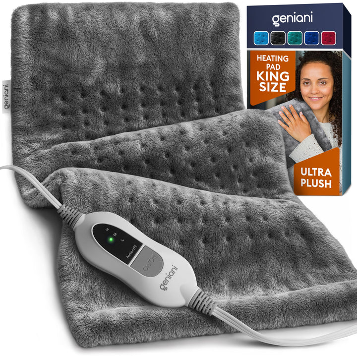 Large Electric Heating Pad for Back Pain &amp; Cramps Relief, FSA HSA Eligible, Auto Shut Off, Machine Washable, Heat Pad for Neck &amp; Shoulder, 12×24