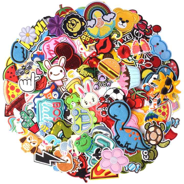 30Pcs Car Iron on Patches for Kids Clothing, Traffic Theme Embroidered DIY Sew on Patches for Jackets, Backpacks, Caps, Jeans to Decorate Clothes