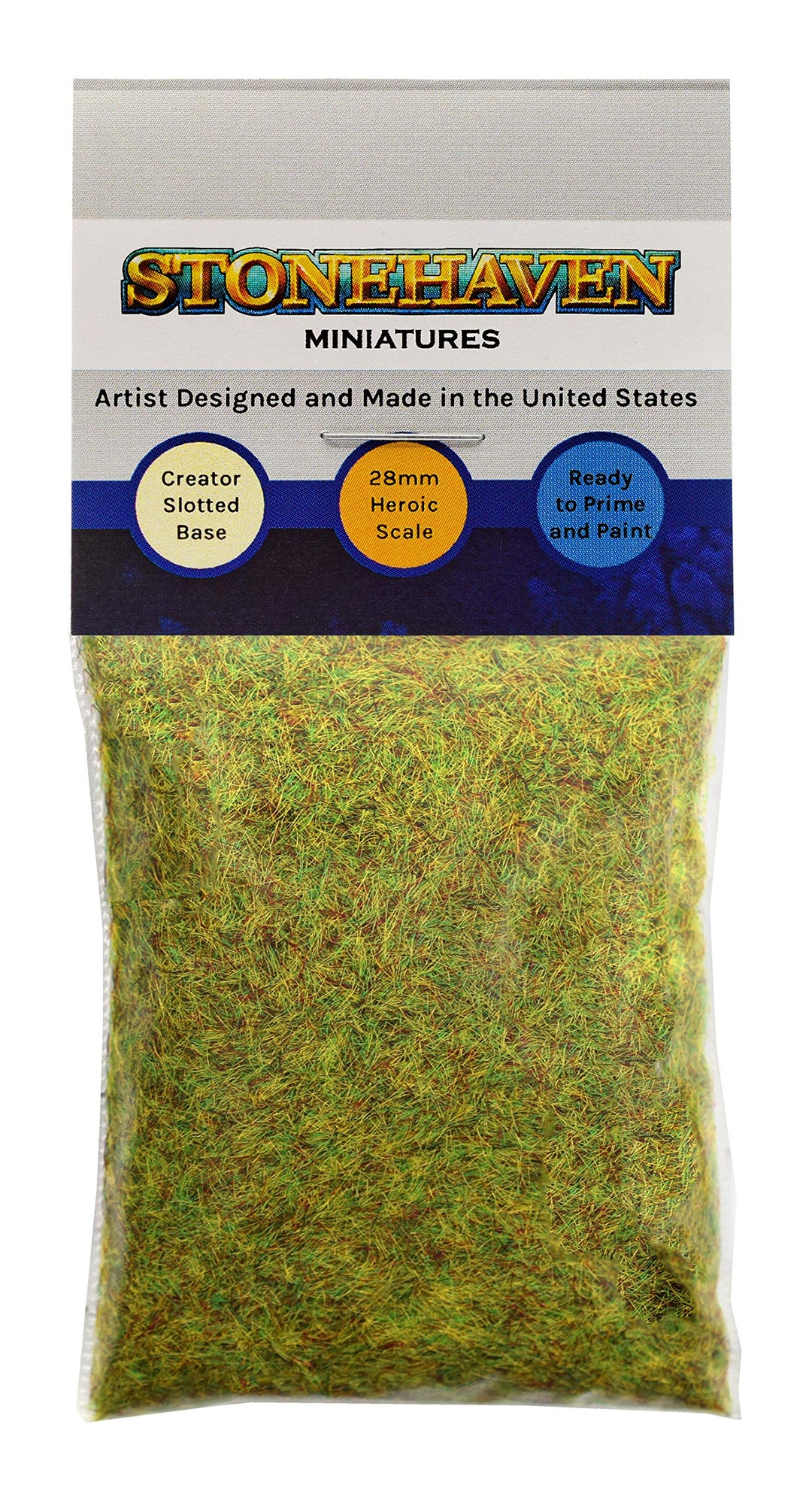 Static Grass, Medium Green - 2mm Fibers - Master Quality Base &amp; Scenery Flock - Realistic Texture &amp; Detail - for 28mm Scale Table Top War Game Miniatures - Made in USA -