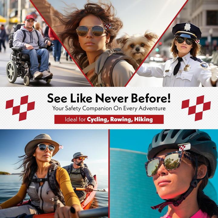 Take A Look Active Original Activity Mirror for Sunglasses, Bike Helmets, or Visors Rear View Mirror for Cycling and Other Outdoor Activities