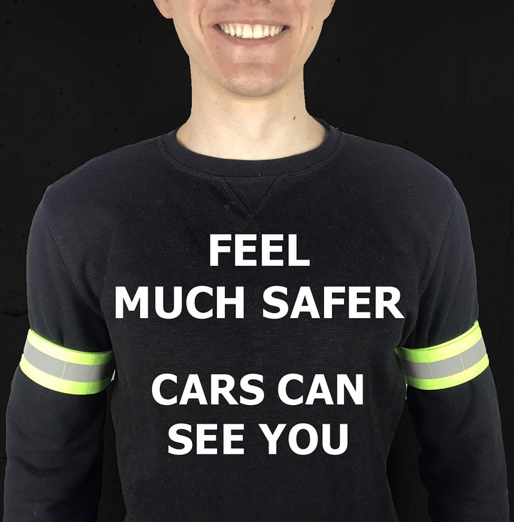 Reflective Bands for Arm, Wrist, Ankle, Leg. Reflector Bands. High Visibility Reflective Running Gear for Women and Men Cycling Walking Bike (Green - 10 Bands)