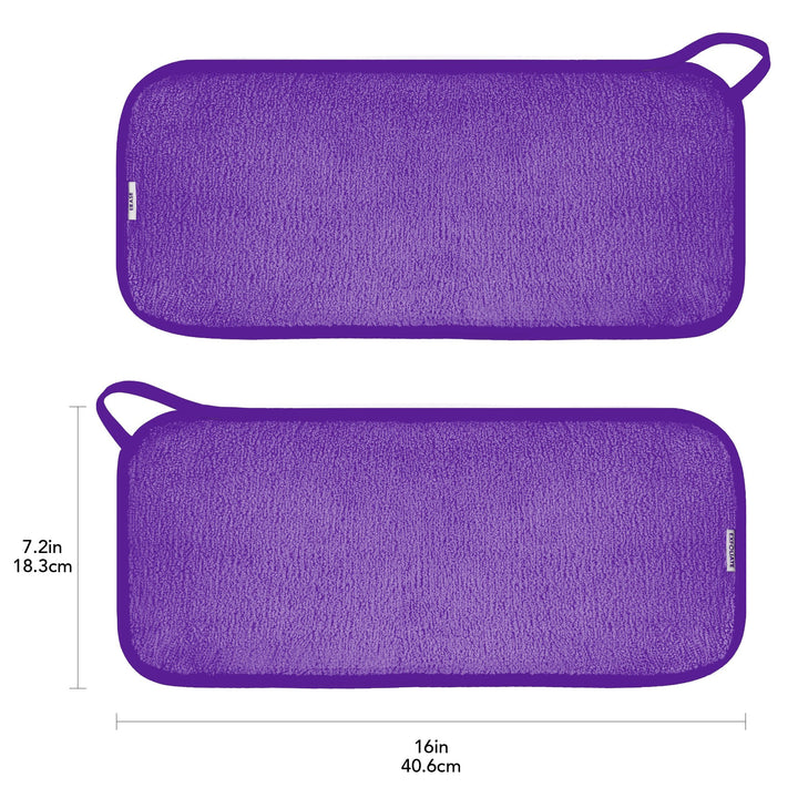 2 Pack Chemical-free Microfiber Makeup Remover Face Cloths (Purple)