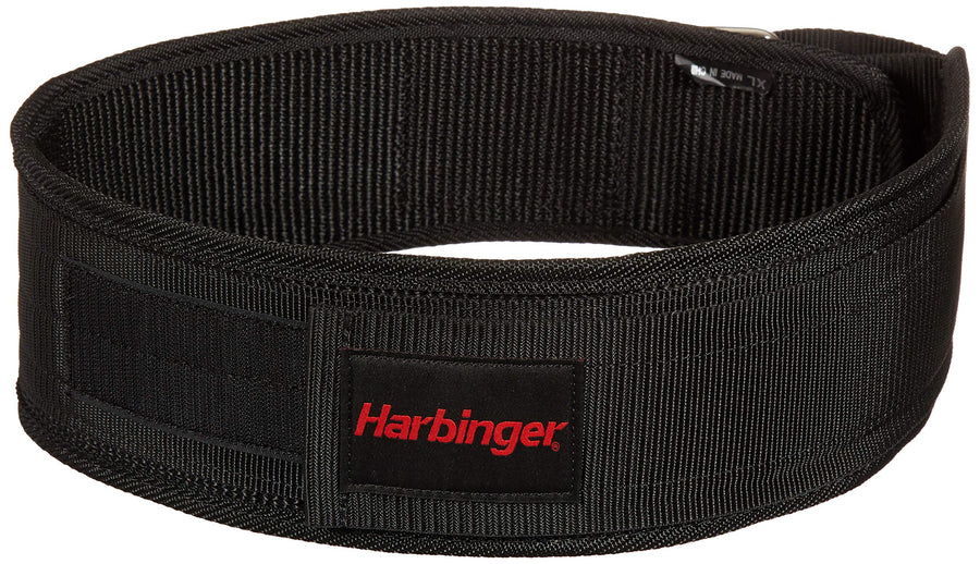 360890 4-Inch Nylon Weightlifting Belt, Medium,Black