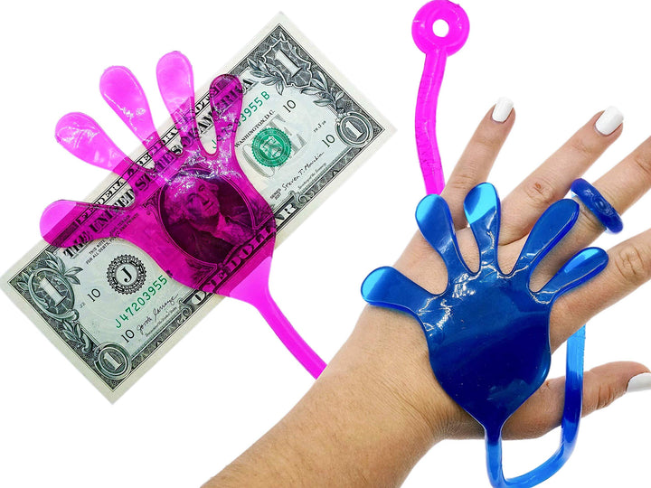 Giant Snap Hand-Jumbo Sticky Hands Toy (1 Pack Assorted) Large Stretchy Sticky Hands Toy for Kids. Party Favors, Classroom Prizes, Birthday Gifts Easter Day Goodie Bags Stuffers Bulk.414-1A