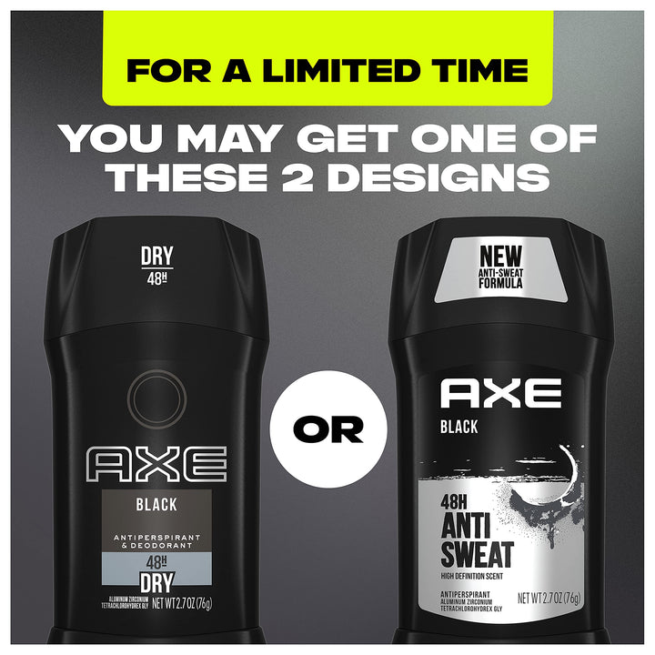 AXE Antiperspirant Stick For Men 48 Hour Sweat And Odor Protection For Long Lasting Freshness, Black Frozen Pear And Cedarwood Men's Deodorant 2.7oz