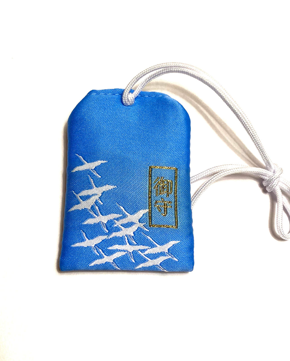Japanese Omamori - 10 Styles of Good Luck Charms for Health/Career/Education/Love/Safety/Wealth (Wishes Come True - Blue)