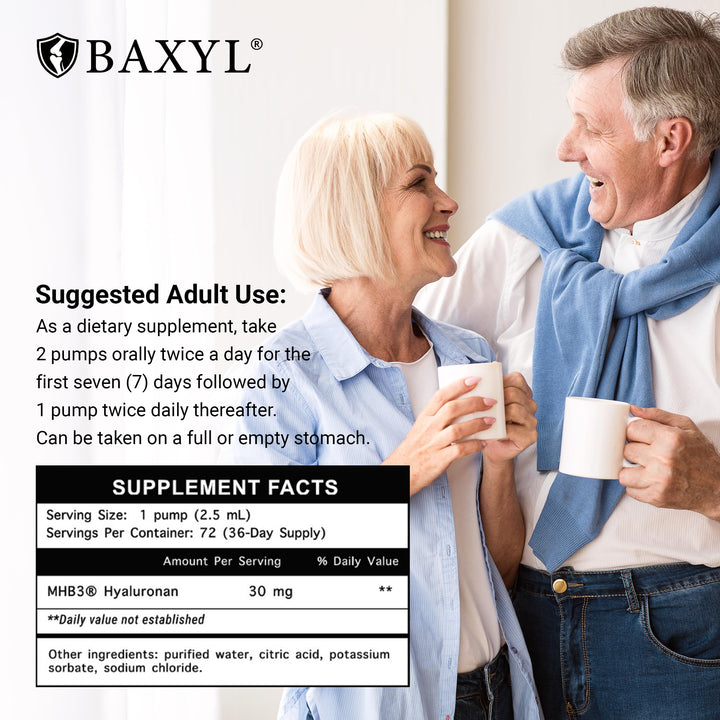® - Liquid Hyaluronic Acid for Joint Relief Supplement (Vegan, Gluten-Free, Non-GMO, Patented Oral MHB3) | 6 Oz, 36 Day Supply