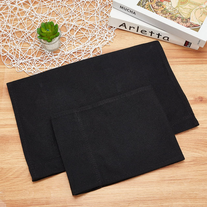 1set 21.2X 16.1/21.2X 7.68 Replacement Cover Canvas, Black Casual Directors Chair Cover Kit Replacement Canvas Seat and Back with Wood Stick for Home Director Chair