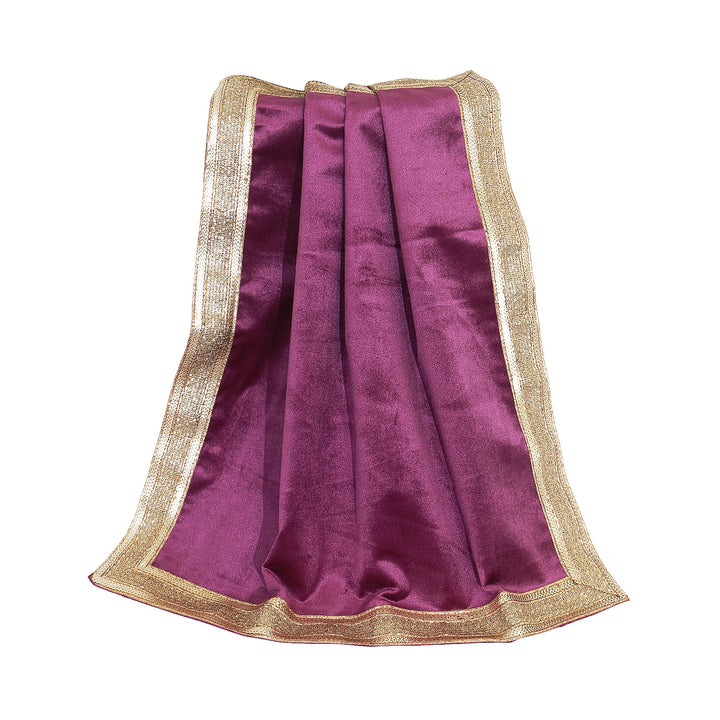 Purple Wine Velvet Cloth with Golden Shinny Border, Aasan, Alter, Altar, Tarot Table Cloth Holy Square Tablecloth