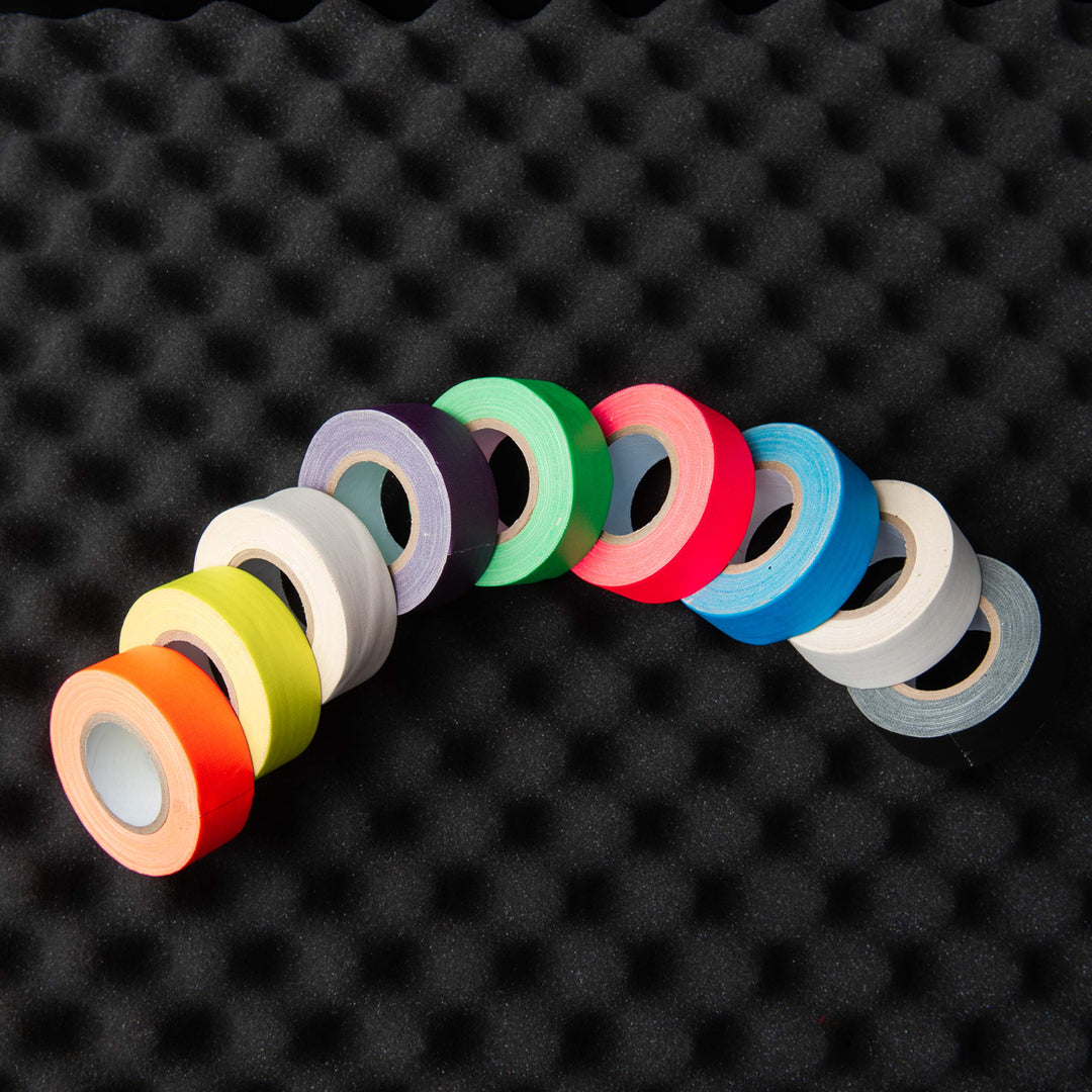 1 inch x 11 Yards Fluorescent Green Mini Gaffer Tape. PRO Medium Grade &amp; No Residue. UV Blacklight Tape. Micro Gaffer Tape for Social distancing + Marking Floor (trueGAFF25/9/FL-GR - 1inX11ya)