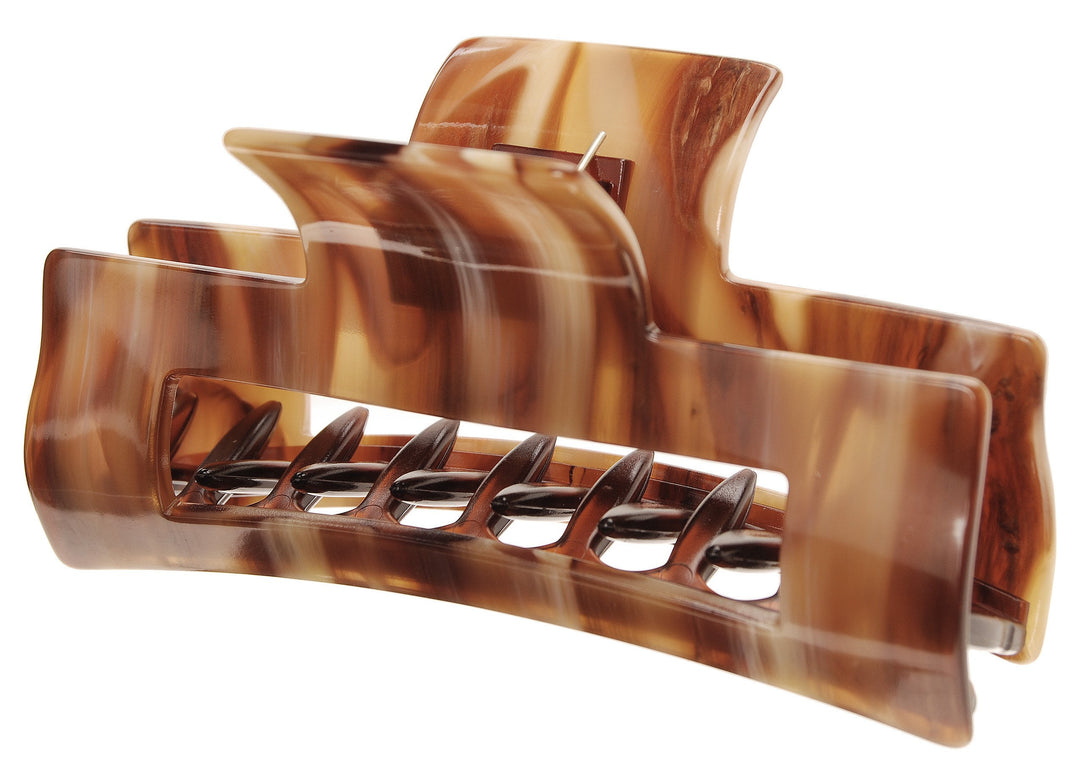 Caramel Horn : Large Cutout Rectangle Jaw - Caramel Horn