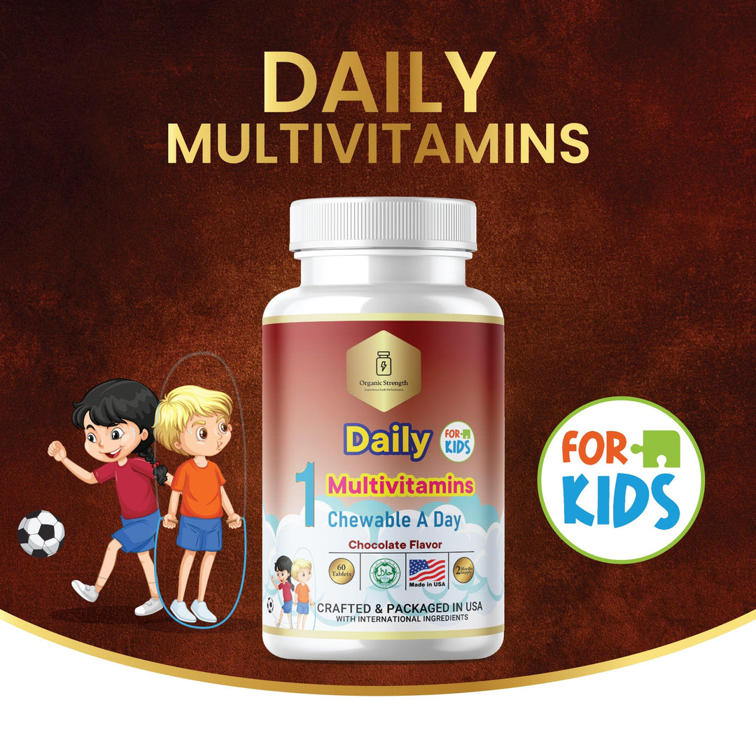 Organic Strength Kids 1 Chewable A Day Halal Multivitam