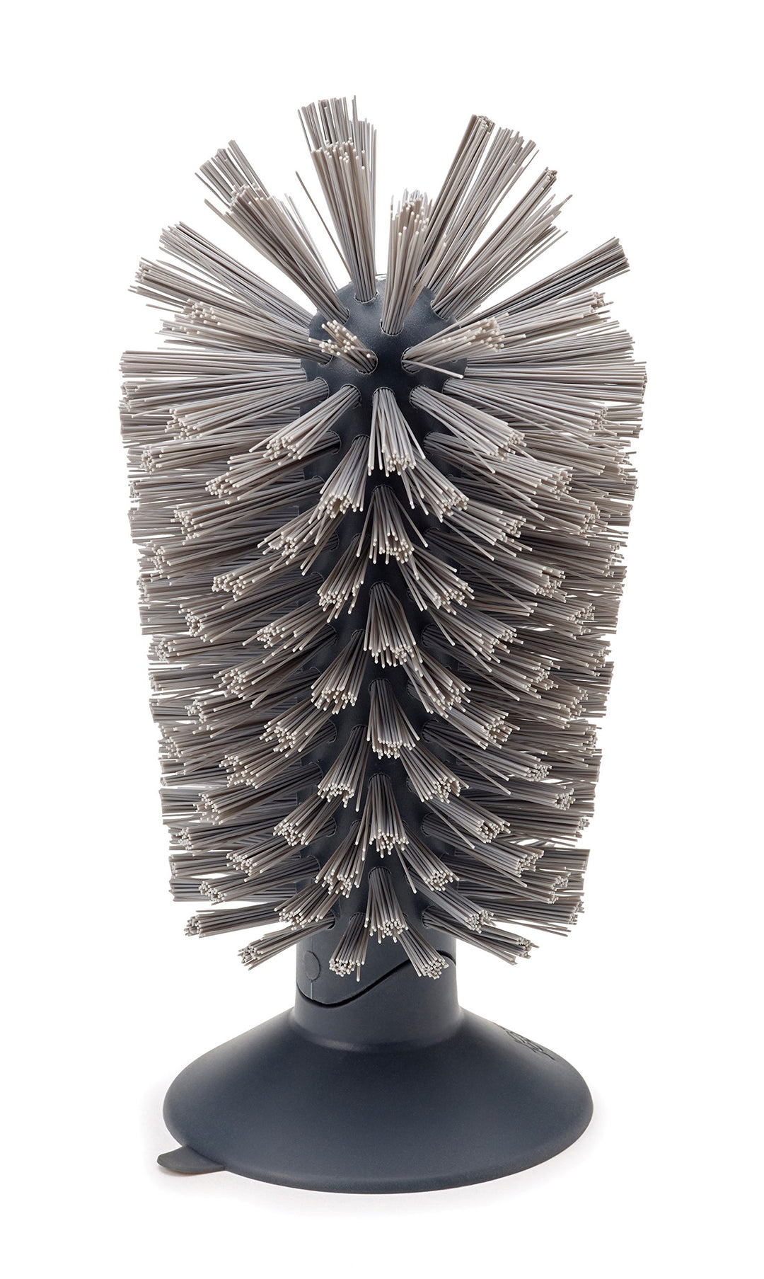 Bristle Scrub Kitchen Bottle Cleaning Washing Brush-Up Glass Brush with Suction Cup, Gray
