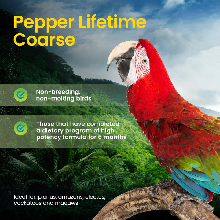 Harrison&#39;s Bird Foods Pepper Lifetime Coarse Certified Organic Non-GMO Formula Bird Food 5lb