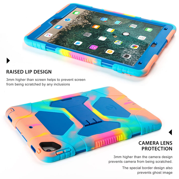 iPad Air 10.5 2019/iPad Pro 10.5 2017 Case Ultra Protective Rugged Cover with Kickstand for Kids Shockproof Impact Resistant - Icecream/Blue