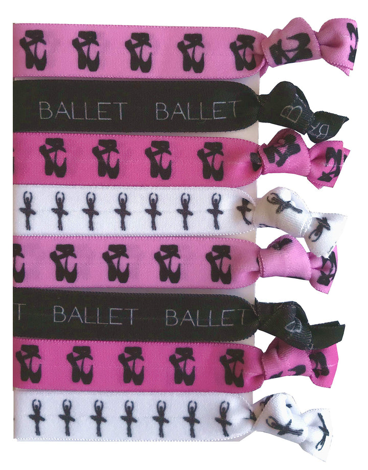 8 Piece Ballet Hair Elastic Set - Accessories for Ballet Dancers, Women, Girls, Ballet Dance Teachers, Ballet Dance Classes - MADE in the USA