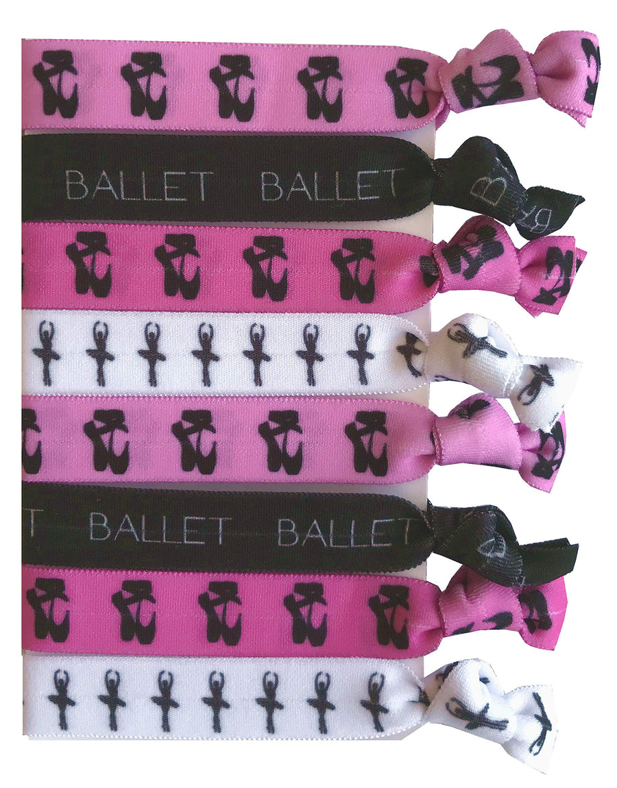 8 Piece Ballet Hair Elastic Set - Accessories for Ballet Dancers, Women, Girls, Ballet Dance Teachers, Ballet Dance Classes - MADE in the USA